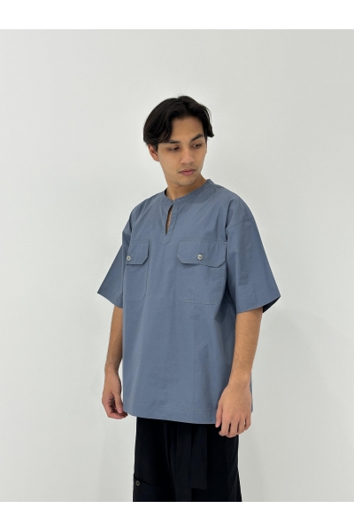 Kurta Short Sleeve Makara, Space Blue
